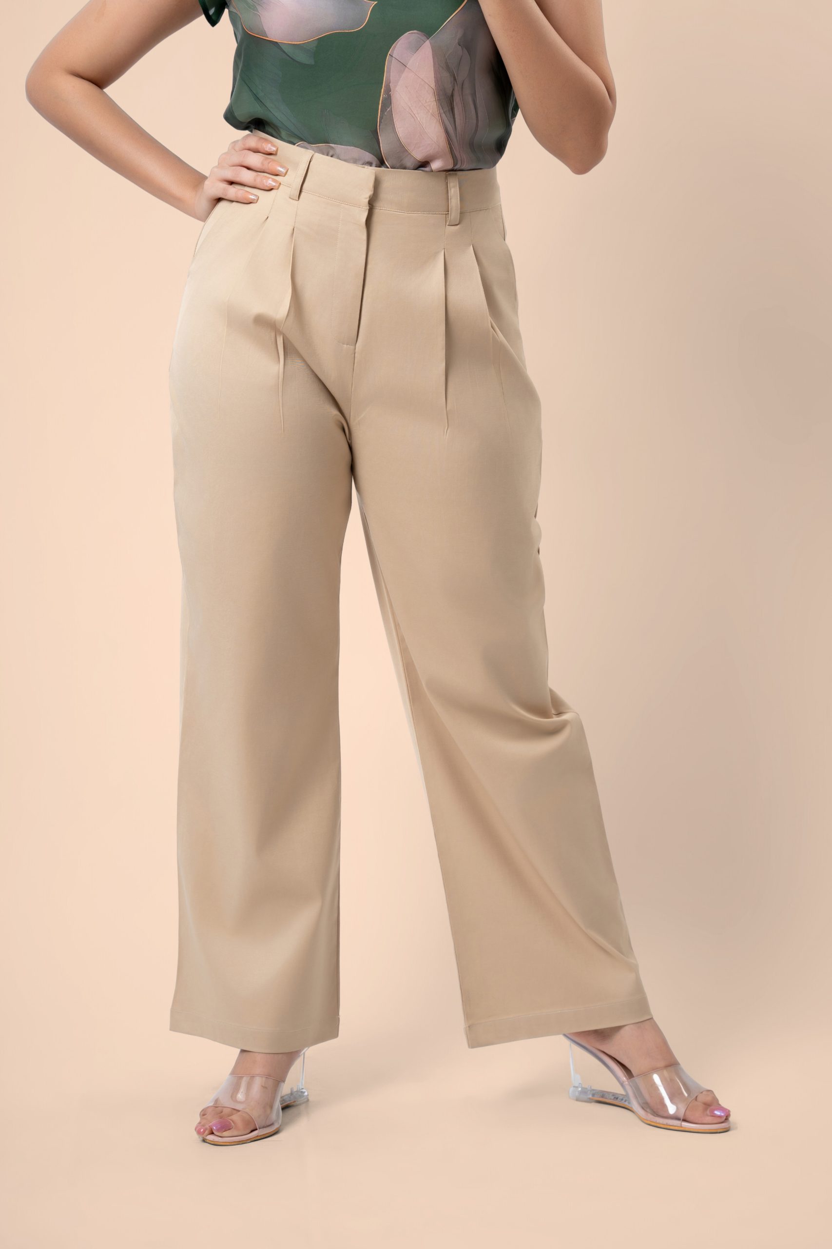 Pleat Detail Straight Leg Pants - Image 5