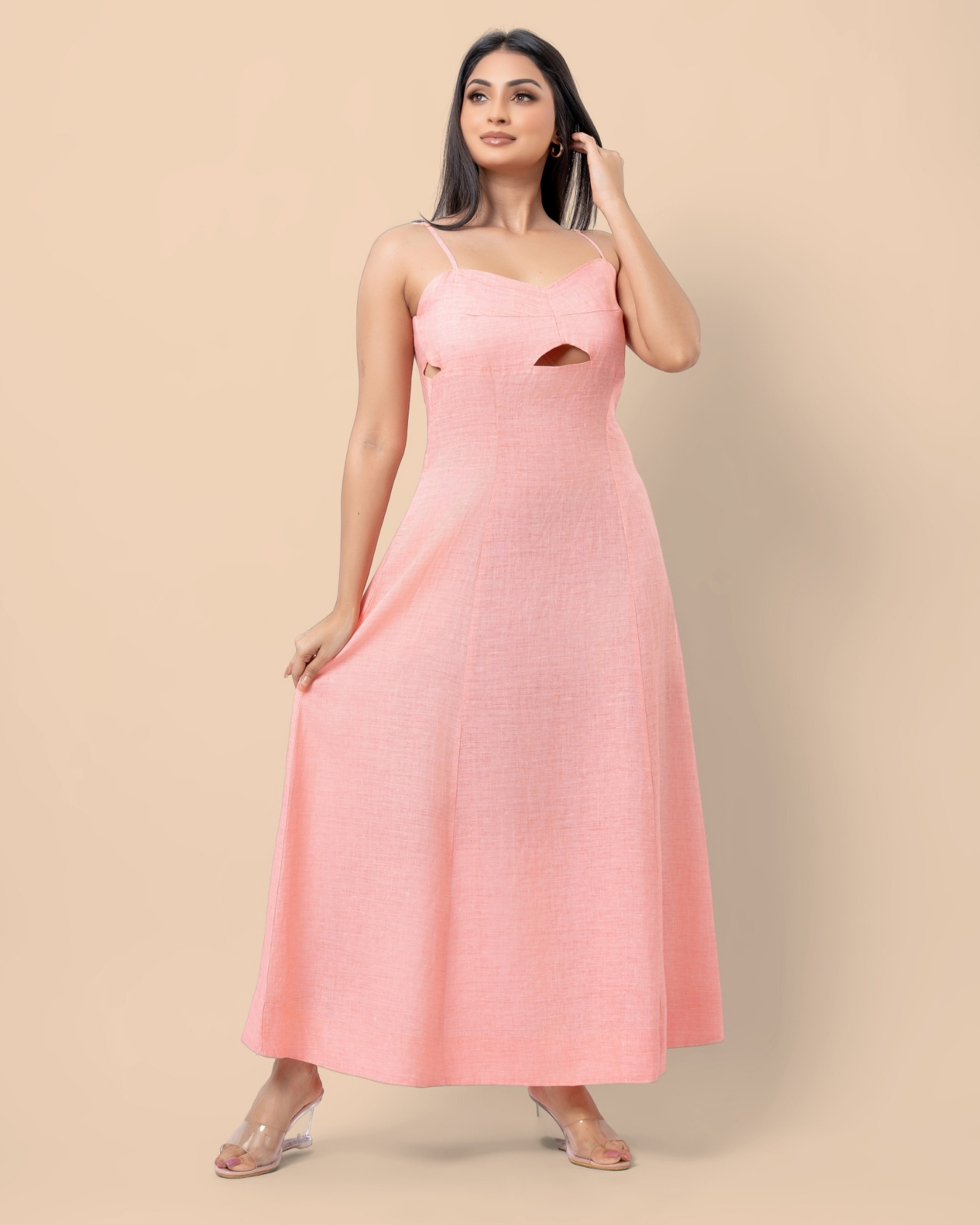 Front Cutout detail Strappy Maxi Dress - Image 3