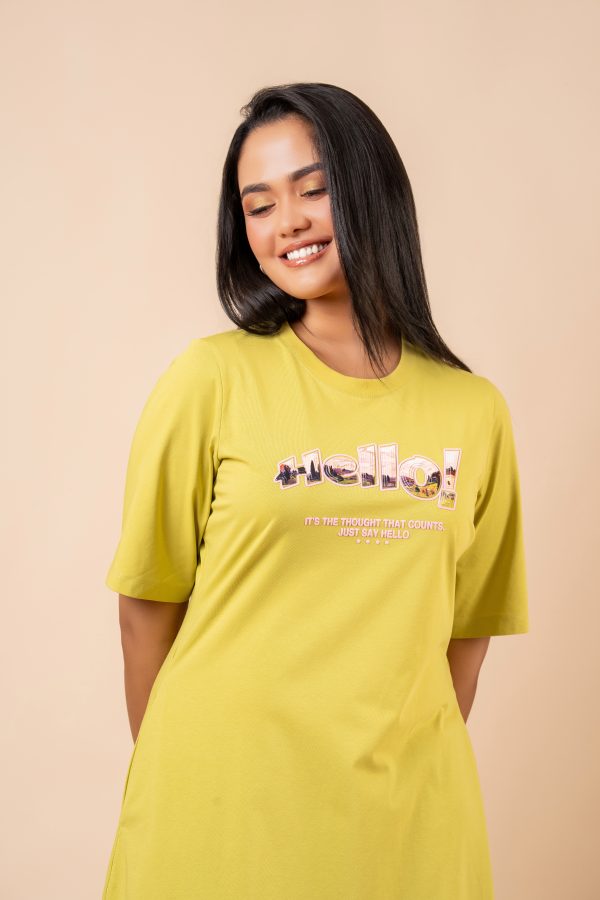 Graphic Printed Short T-Shirt Dress - Image 2