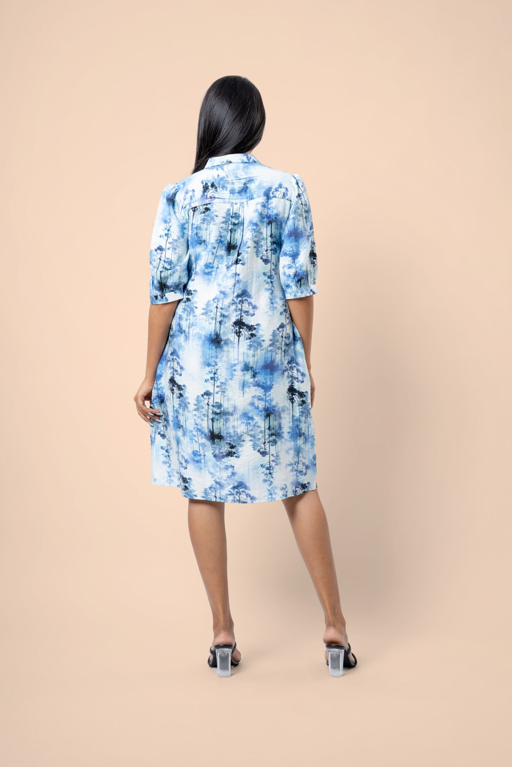 Pintuck Detail Short Shirt Dress - Image 6