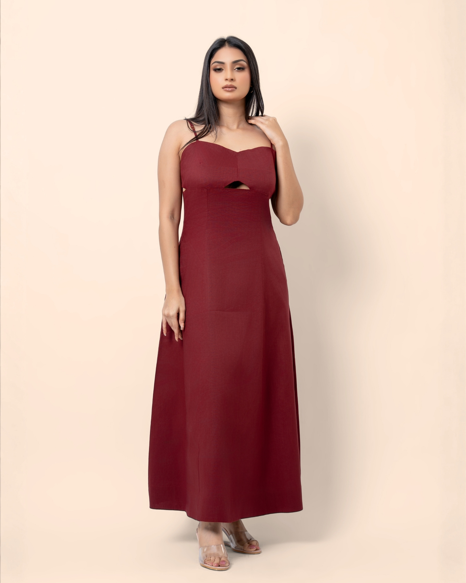 Front Cutout Detail Strappy Maxi Dress - Image 3