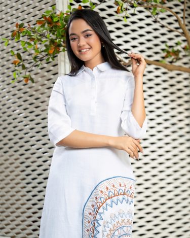 Mandala Embroidered Maxi Dress