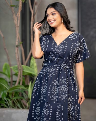 Maggie Sleeve Belt Detail Maxi Dress