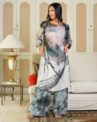 Foil Printed Kurta and Pants Set